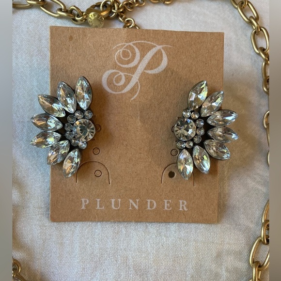 J. Crew Jeweled Necklace & New Plunder Earrings - Picture 5 of 7